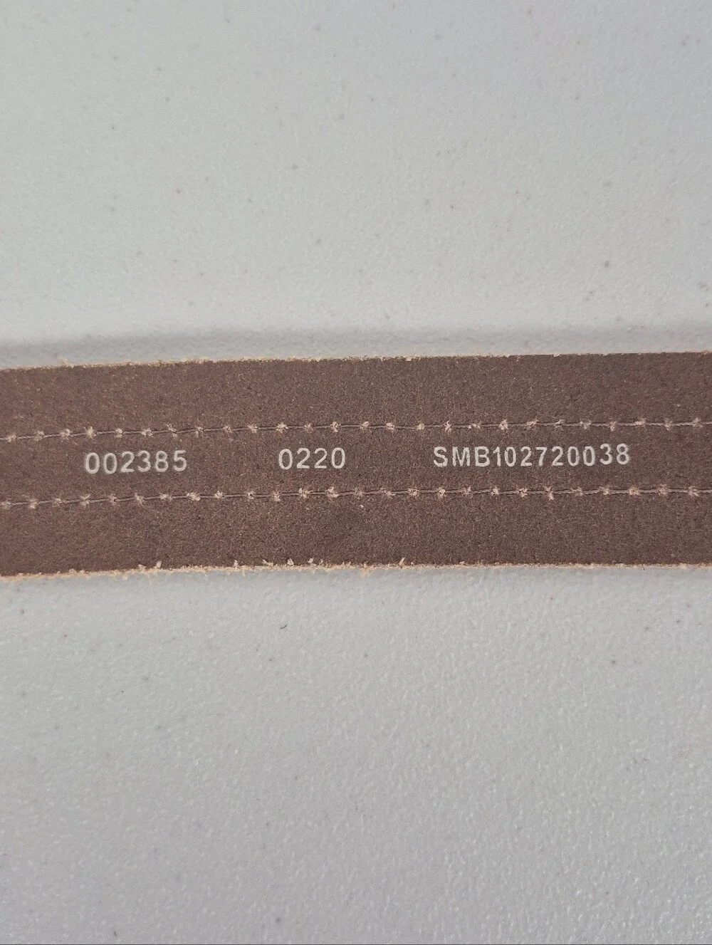 Fossil Men's Brown Leather Belt w/ Double-Row Contrast Stitching - Size 38